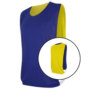 Kit C/5 Coletes Futebol Dupla Face Treino Azul/Amarelo
