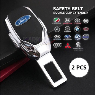 Dois Pacote De Extensão Do Cinto De Segurança Carro Fivela De Metal Silencioso Plug Rígido Sirene Para Ford EVOS Bronco Courier Equador Expedição