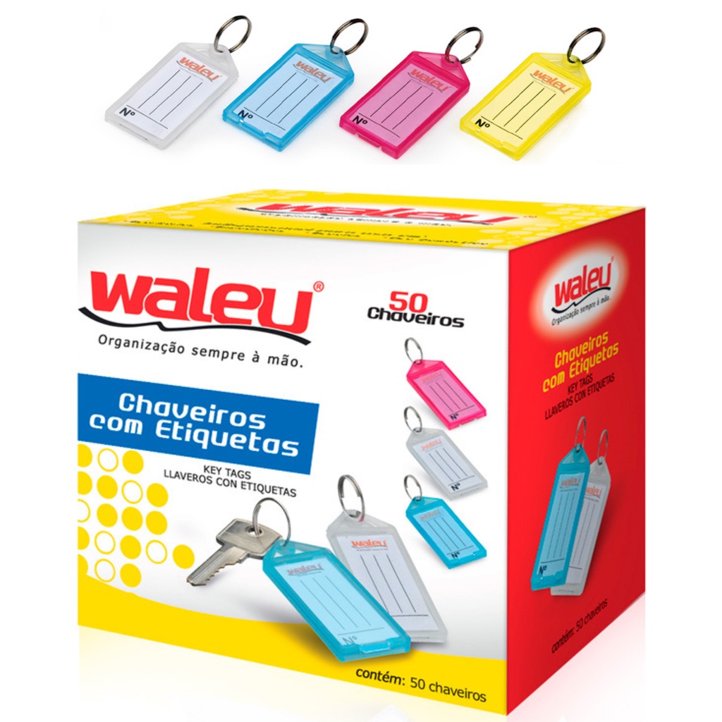 Chaveiro Organizador Identificador De Chaves 50 Unidades | Shopee Brasil