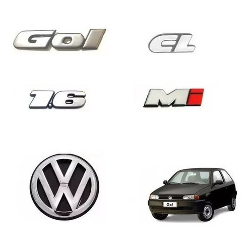 Kit Emblemas Gol 1.6 Cl Mi Volkswagen Gol Bola G2