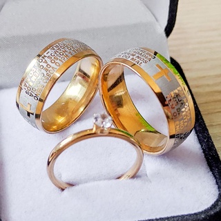 Aliança Casamento Noivado Par Oração Pai Nosso 8mm Abaulada + Anel Solitário Zircônia Folhada Ouro 18K