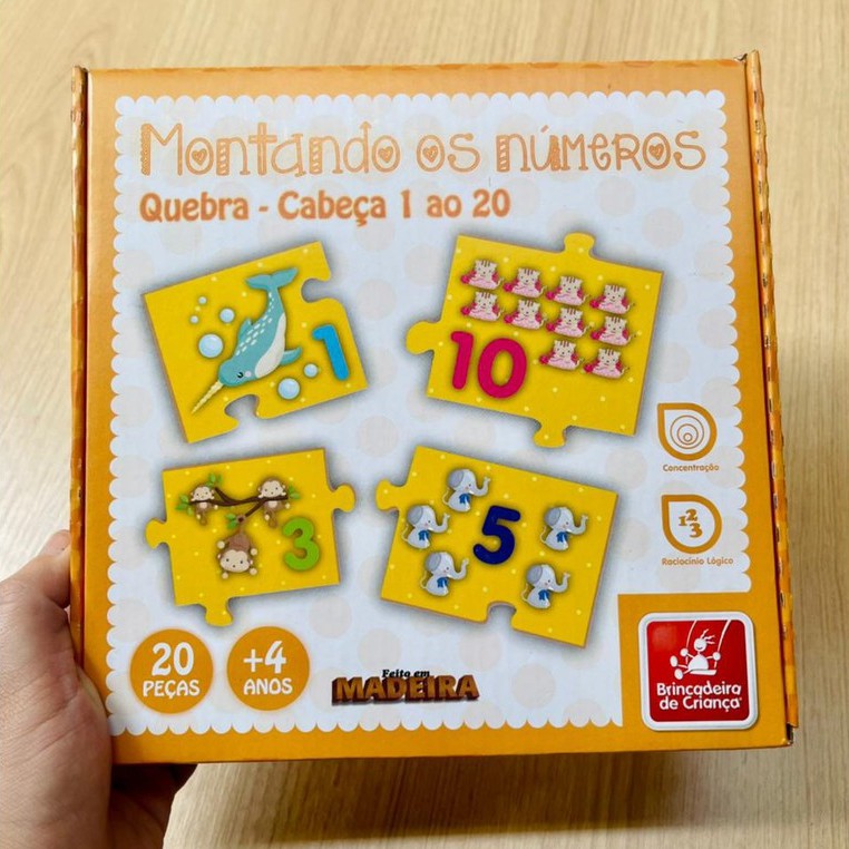 Montando os Números: 1 ao 20 - Quebra-cabeça Educativo - Toyster Brinquedos