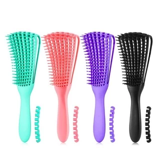 Pente de Cabelo Escova Polvo Multifuncional Cachos Fácil Desembaraço Pronto Entrega