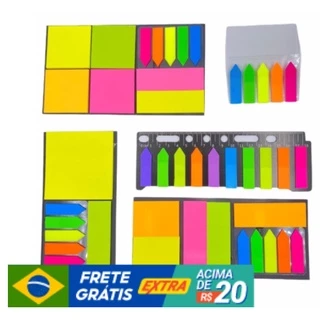 Blocos Adesivo Post-it Separador Colorido - BJ7914
