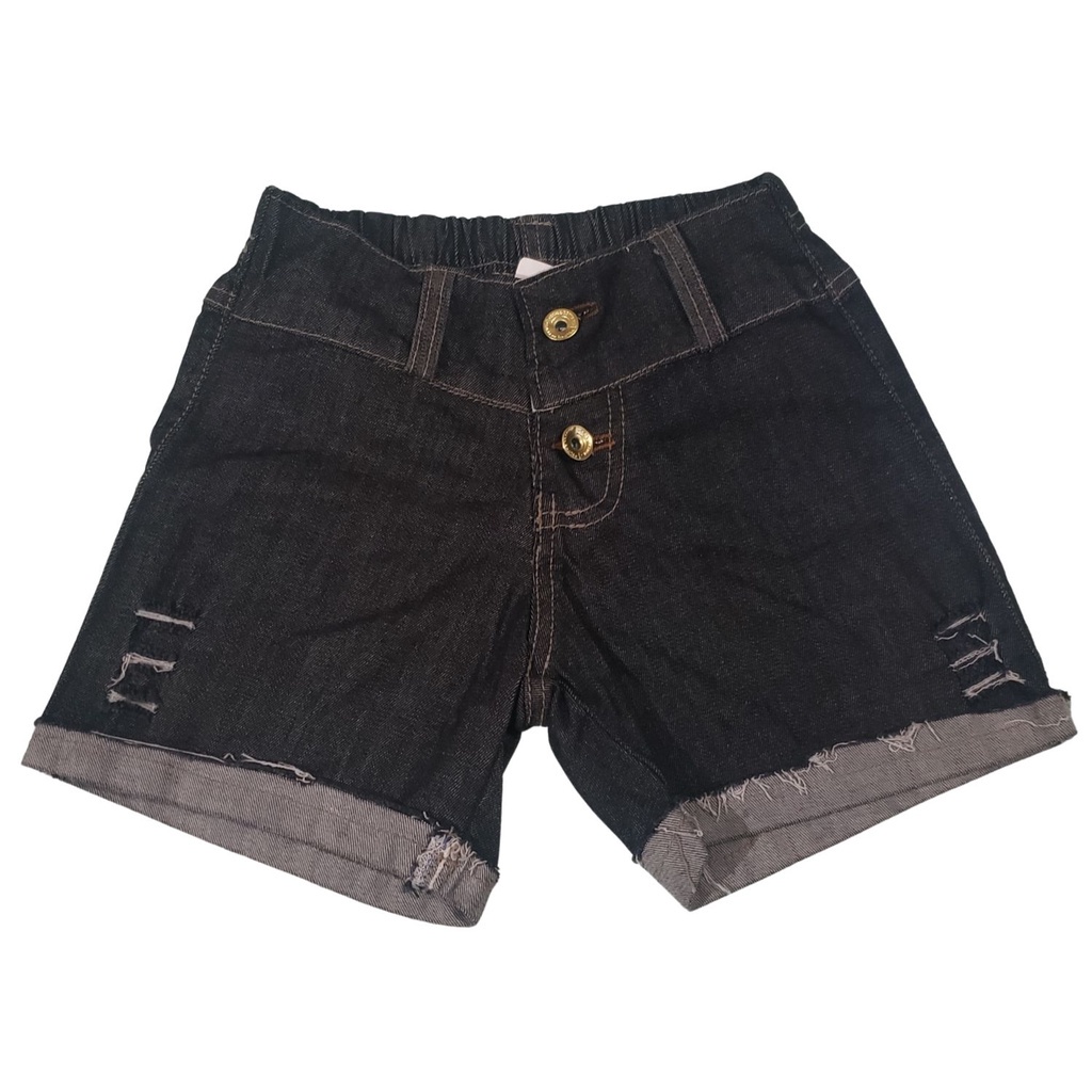 Short hot sale preto rasgadinho