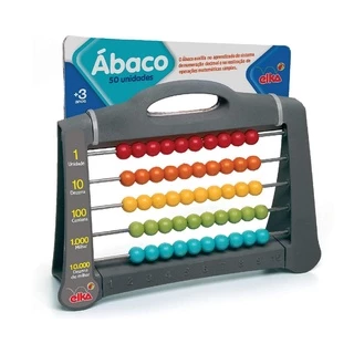 Contador Ábaco Escolar 50 Bolinhas 1001 - Elka