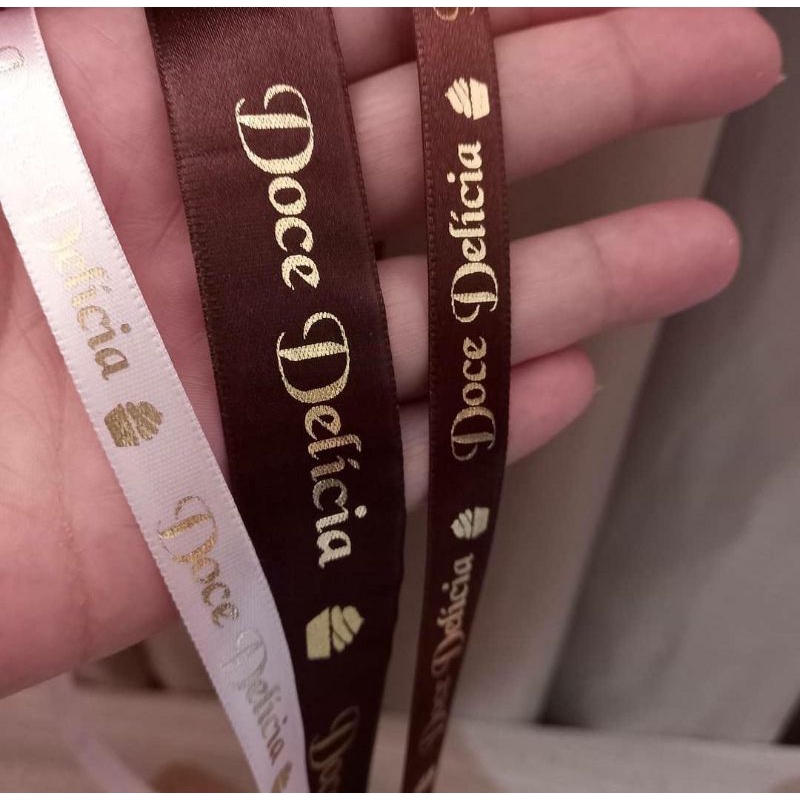 Fita De Cetim Personalizada 10mm- 10 Metros