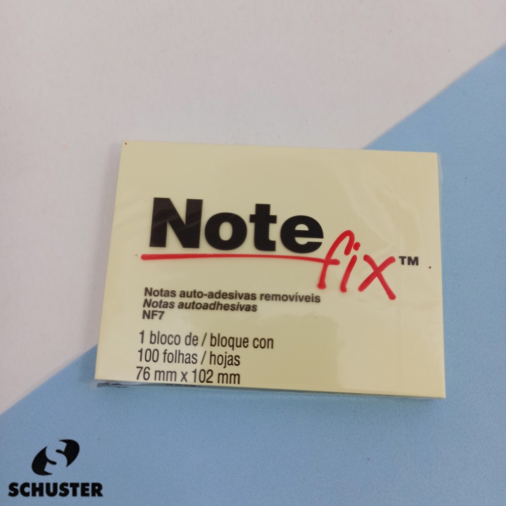 Bloco Adesivo Colorido 76 mm x 102 mm 100 Folhas - Note Fix | Notas ...