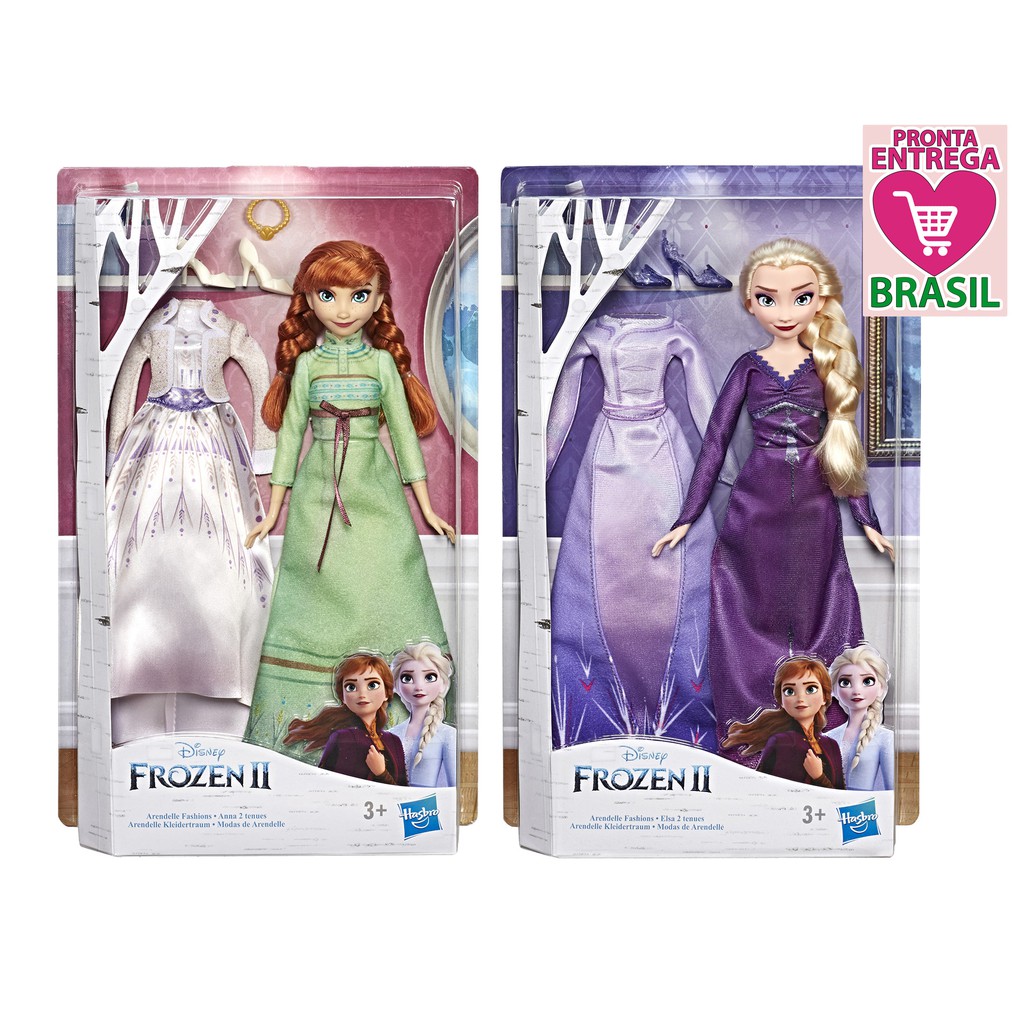 Boneca Frozen 2 - Anna e Acessórios Irmãs com Estilo Hasbro - JP