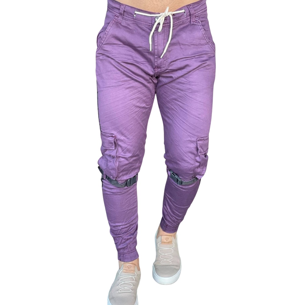 Calça best sale jogger roxa