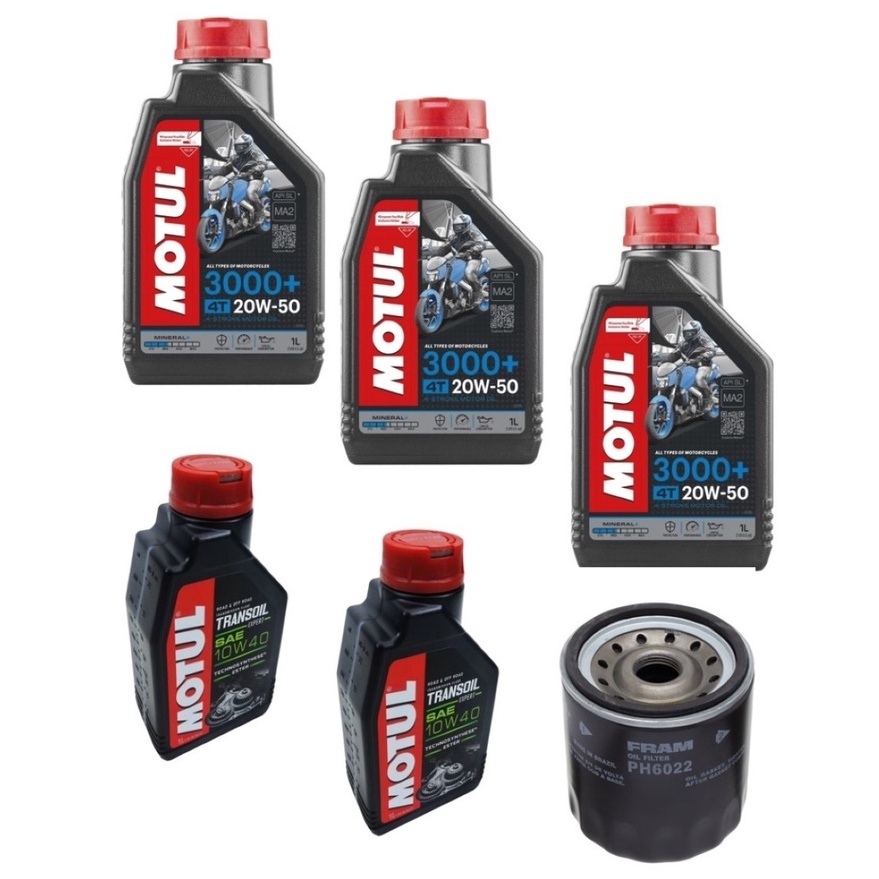 Motul 3000 20W50 Motoröl Motul 3000 20W50 Ölwechsel-Set Für Harley Davidson Sportster XL883/XL1200 – Inkl. Ölfilter Formula+ Plus Equivalent