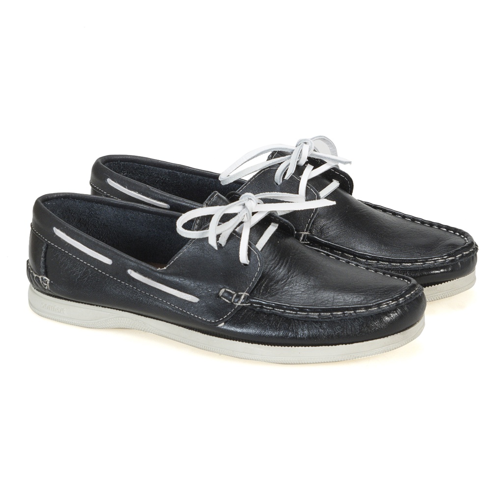 Sapato Driver em Couro Sider Preto Casual Masculino Mocassim Esporte Fino Urbano de Cadarço Lançamento Ref 4000