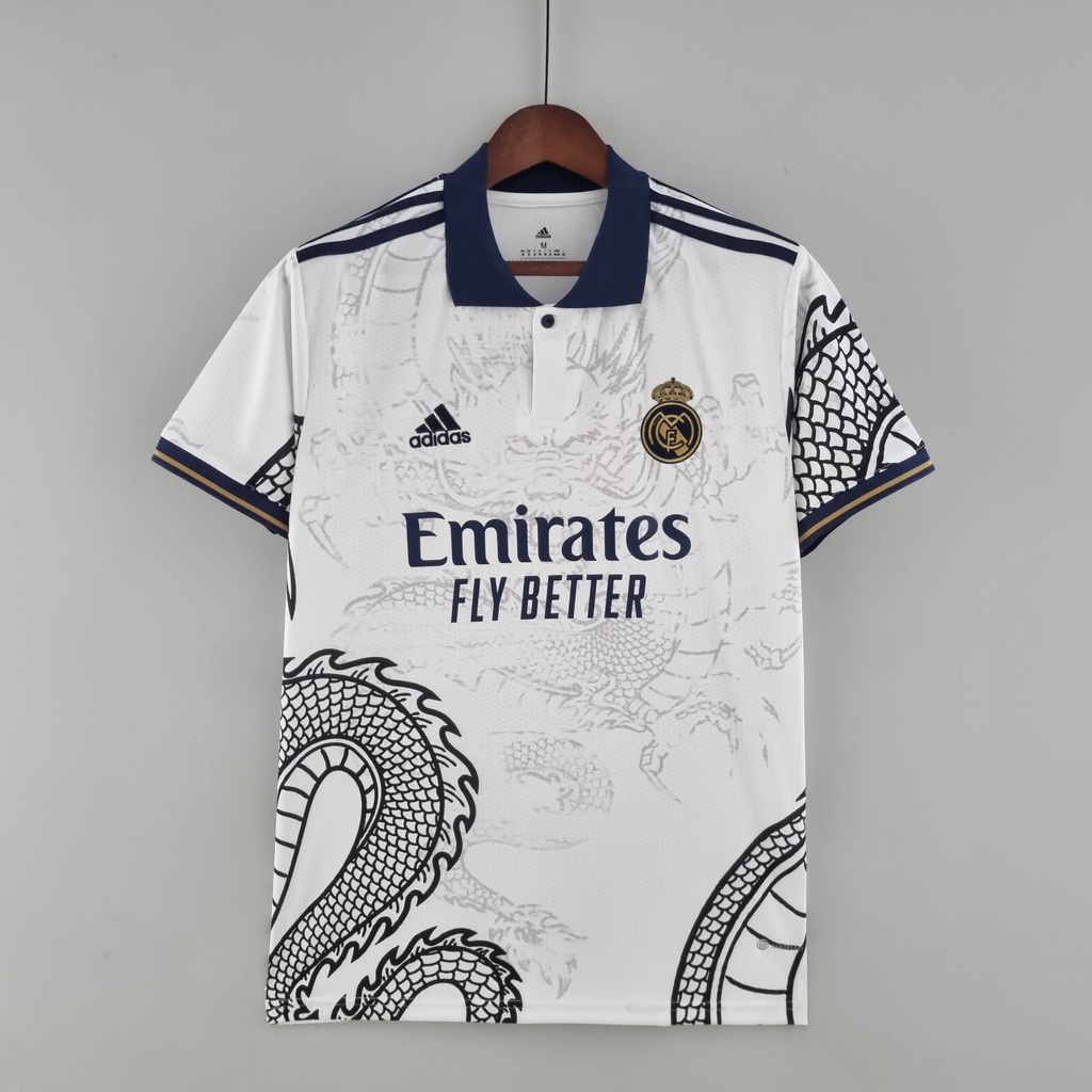 Camisa De Futebol 22/23 R-M Moletom Dragão Chinês Branco I 1 : 1 Tailândia Qualidade