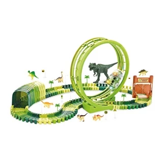 Pista Com 7 Dinossauros Track Looping e Acessorios 119 Pecas