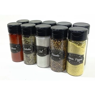 Porta Temperos kit potes Organizador Para Condimentos + ETIQUETAS