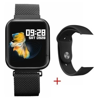 Smartwatch P70 Relógio Inteligente + Pulseira Extra De Aço