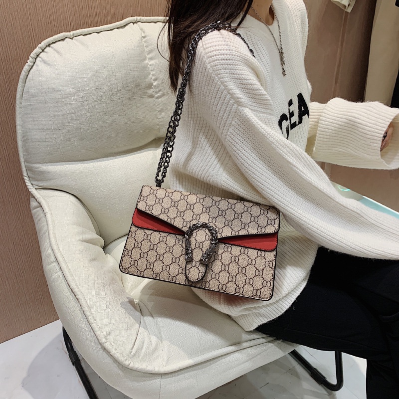 Nova Bolsa , Novo Estilo Versão Coreana Da Moda Um Ombro Mensageiro Retrô De Corrente Impressa Bacchus