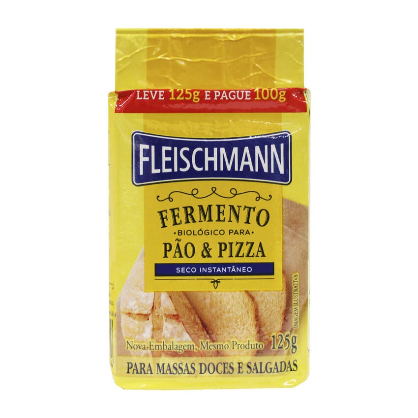 Fermento Biológico Seco Pão & Pizza 125g Fleischmann | Shopee Brasil