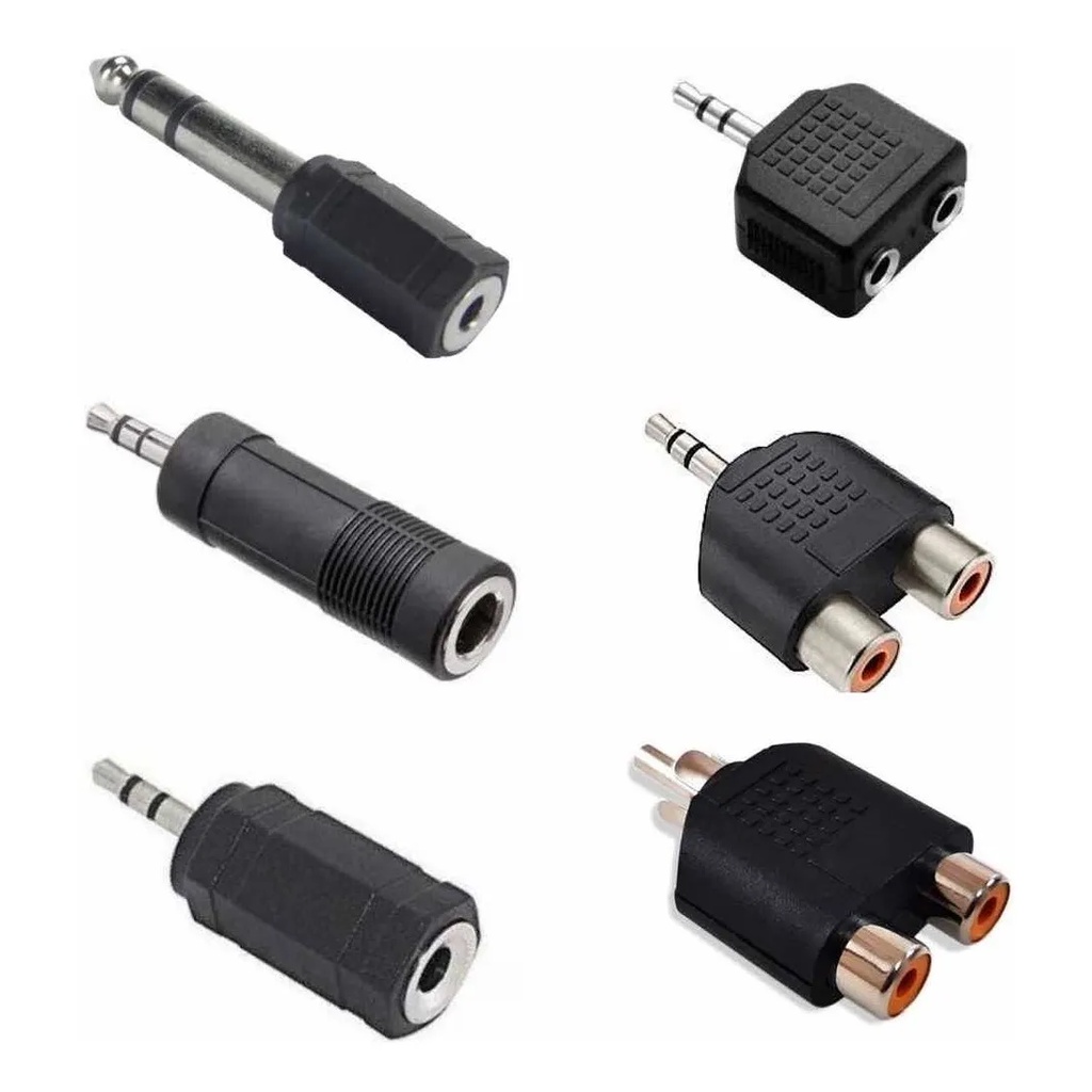 KIT Plug Adaptador Divisor Duplicador P2 P10 P1 J2 J10 Rca | Shopee Brasil