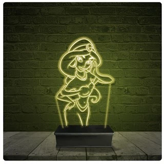 Led Luminária Acrílico Abajur - Disney Jasmine Aladdin 10