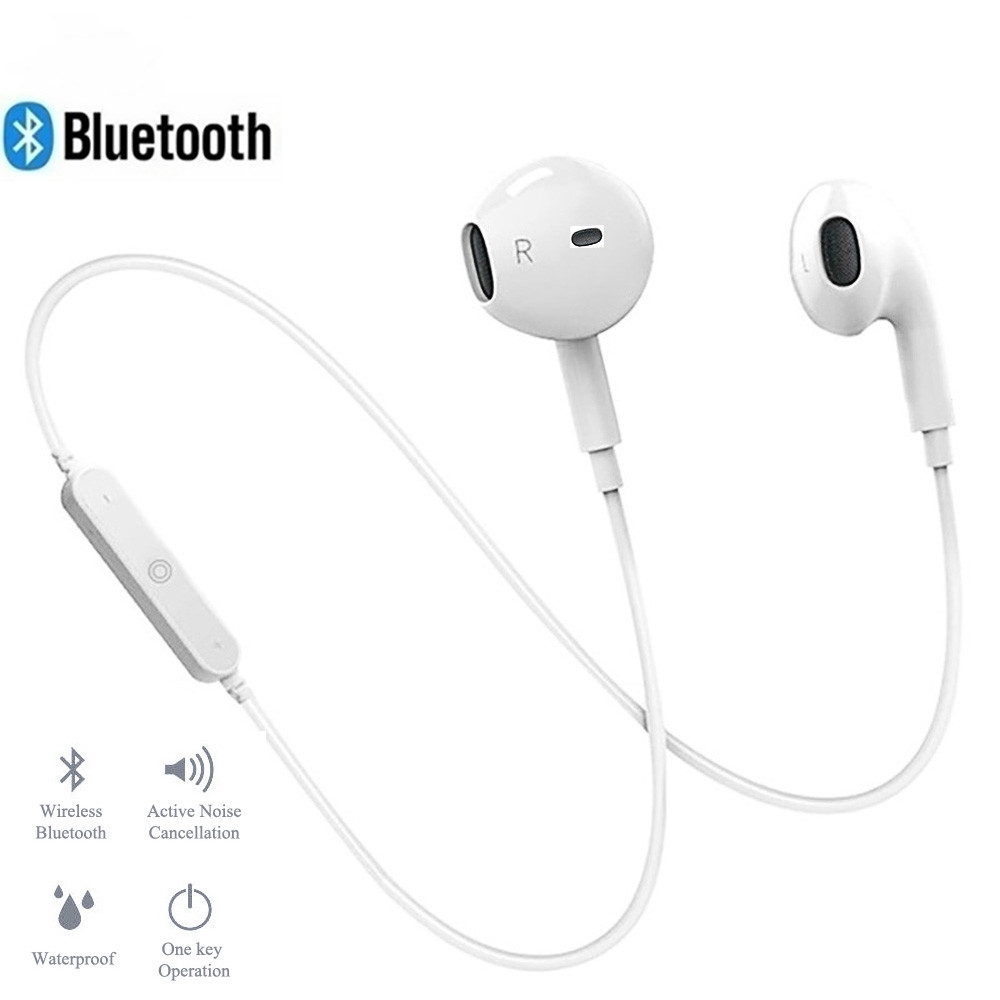 Fone de Ouvido In-Ear Bluetooth sem Fio com Microfone Cancelamento de Ruído / Esportivo Apoio de Nuca para iPhone XS