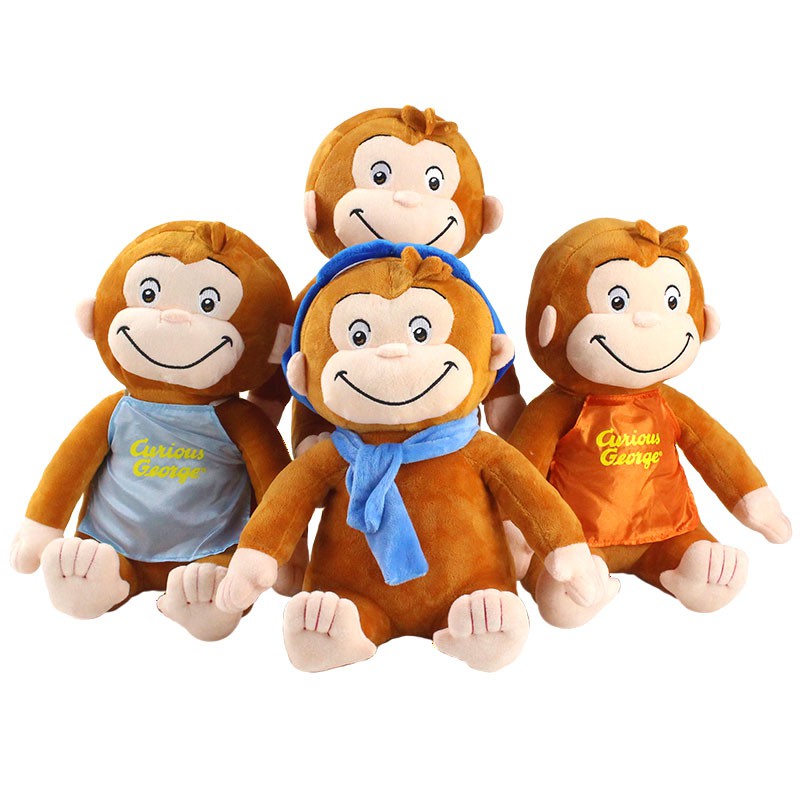 30 cm 4 Estilo George Curioso Macaco De Pelúcia Botas De Boneca De Pelúcia Brinquedos De Animais Para Meninos E Meninas