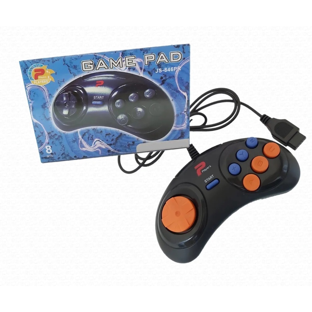 Controle Para Polystation 8bits Gamepad Js846pr