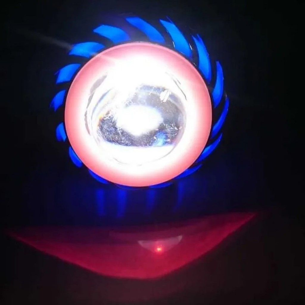 Farol Projetor Duplo 2 Angel Eyes Foco Led 4500l H1 H4 H7 | Shopee Brasil