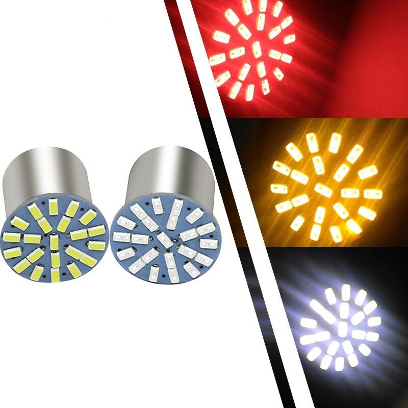 kit x 2 Lâmpadas 2 polos 22 led luz rê freio ou pisca 12v | Shopee Brasil