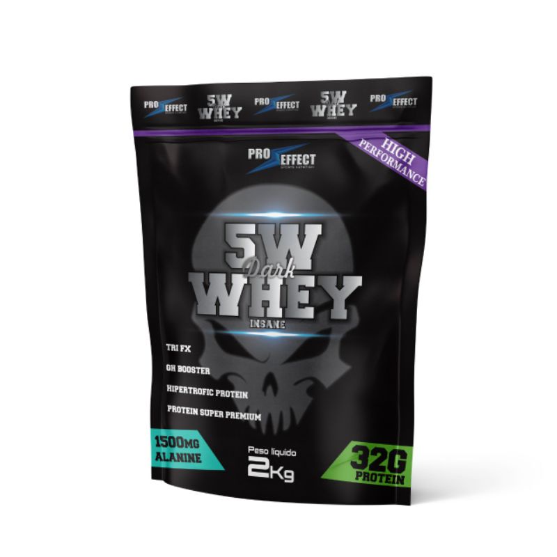 Whey 5W Dark Insane 2kg Refil – Whey Protein Concentrado