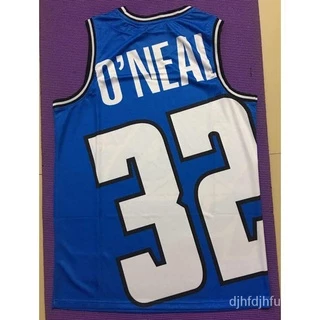 ygPD Novos Homens Orlando Magic # 32 Shaquille O'Neal Big Face Jet Impressão Camisas De Basquete Azul