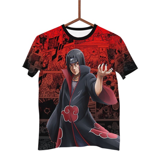 Naruto Akatsuki Manga Anime Camiseta, manga com olhos Uchiha, blusa casual  com gola redonda masculina, camiseta gráfica, roupas Anime, gola O -  AliExpress