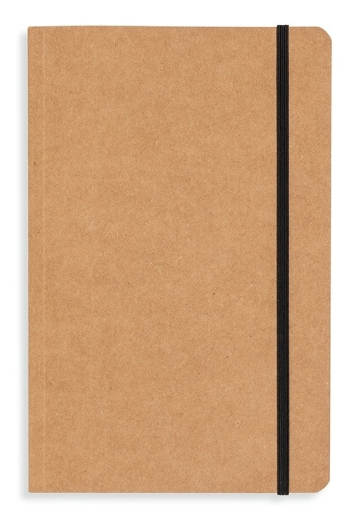 Kit com 2 Cadernos Kraft 21x13,7cm 80 Folhas Sem Pauta Amareladas