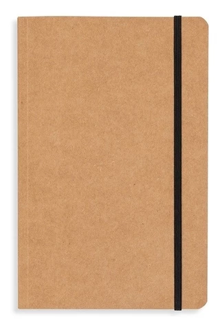 Kit com 2 Cadernos Kraft 21x13,7cm 80 Folhas Sem Pauta Amareladas