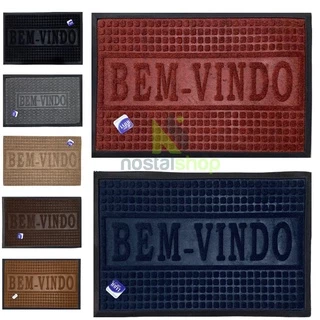 Tapete capacho bem vindo antiderrapante emborrachado ótima qualidade decoração casa