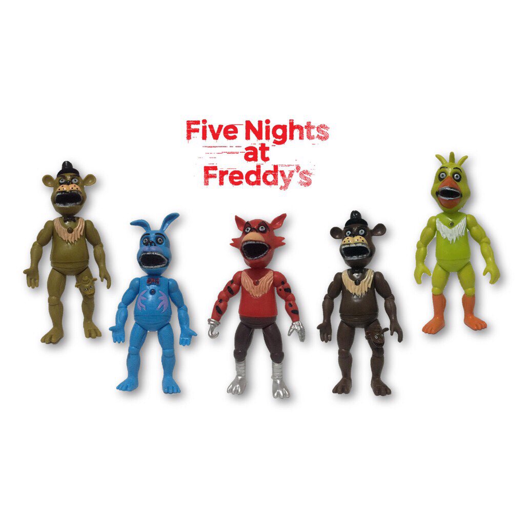 freddy fazbear, chica, foxy, and bonnie (five nights at freddy's