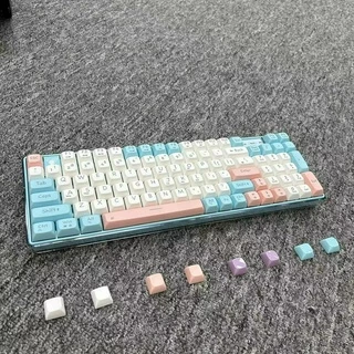 Teclado Mecânico , Material PBT , Limpo E Bonito , Redondo Fofo , Teclados Fofos Sublimados Personalizados , Adequados Para Mac , Windows PC