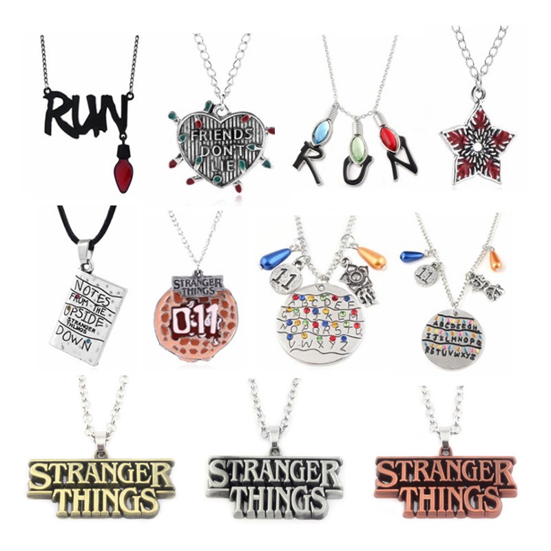 Colar Stranger Things Stranger Things L Mpada Carta Pingente | Shopee ...