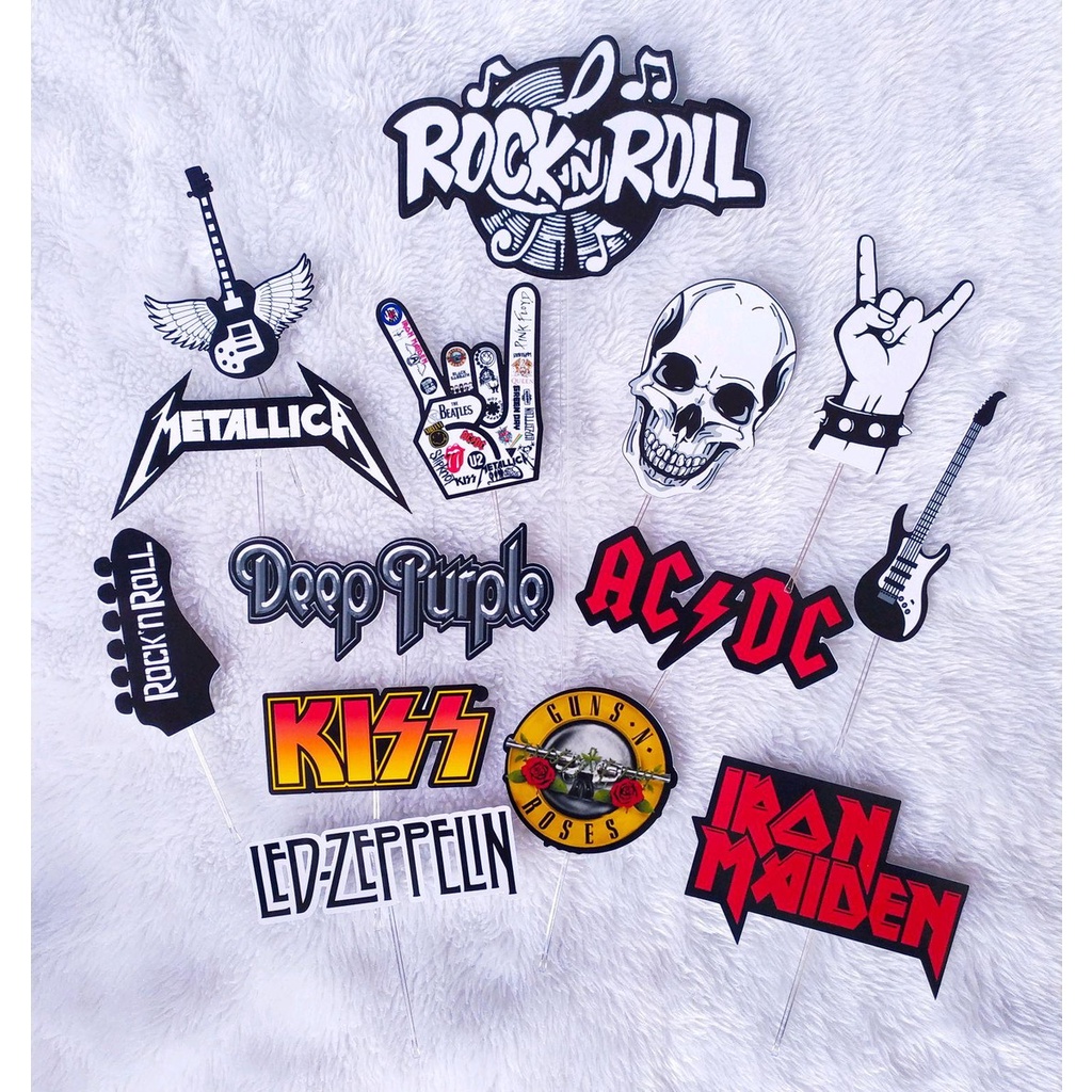 Topo de bolo Rock Roll | Shopee Brasil