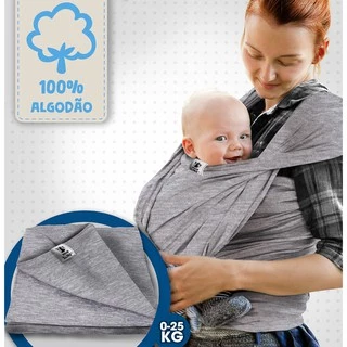 Wrap Sling Canguru Bebê Carregador Carrier Enxoval Passeio 100% Algodão em Oferta na Shopee