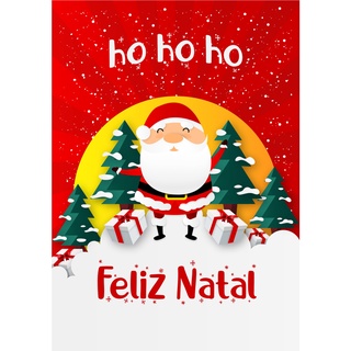 Placa Quadro Decorativo Natal - Ho Ho Ho Papai Noel - Cia Laser