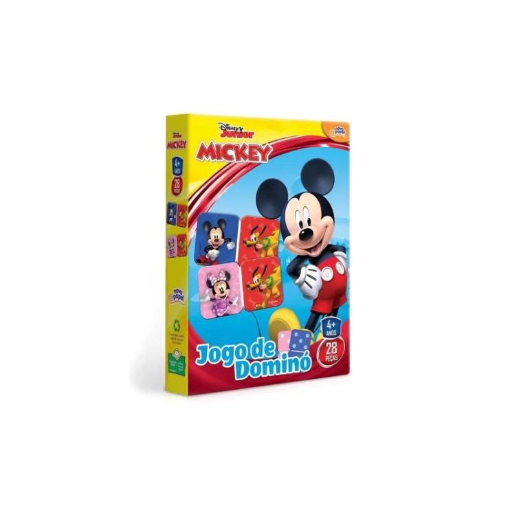 Jogo de Dominó Infantil - Disney Junior - Mickey - 28 Peças - Toyster