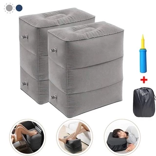 1 Conjunto De Qualidade Premium Reunindo Material Escabelo Com Inflador/Casa Terceiro Engrenagem Altura Ajustável Dobrável Inflável Passo Fezes Saco De Armazenamento/Acampamento Ao Ar Livre Acessórios
