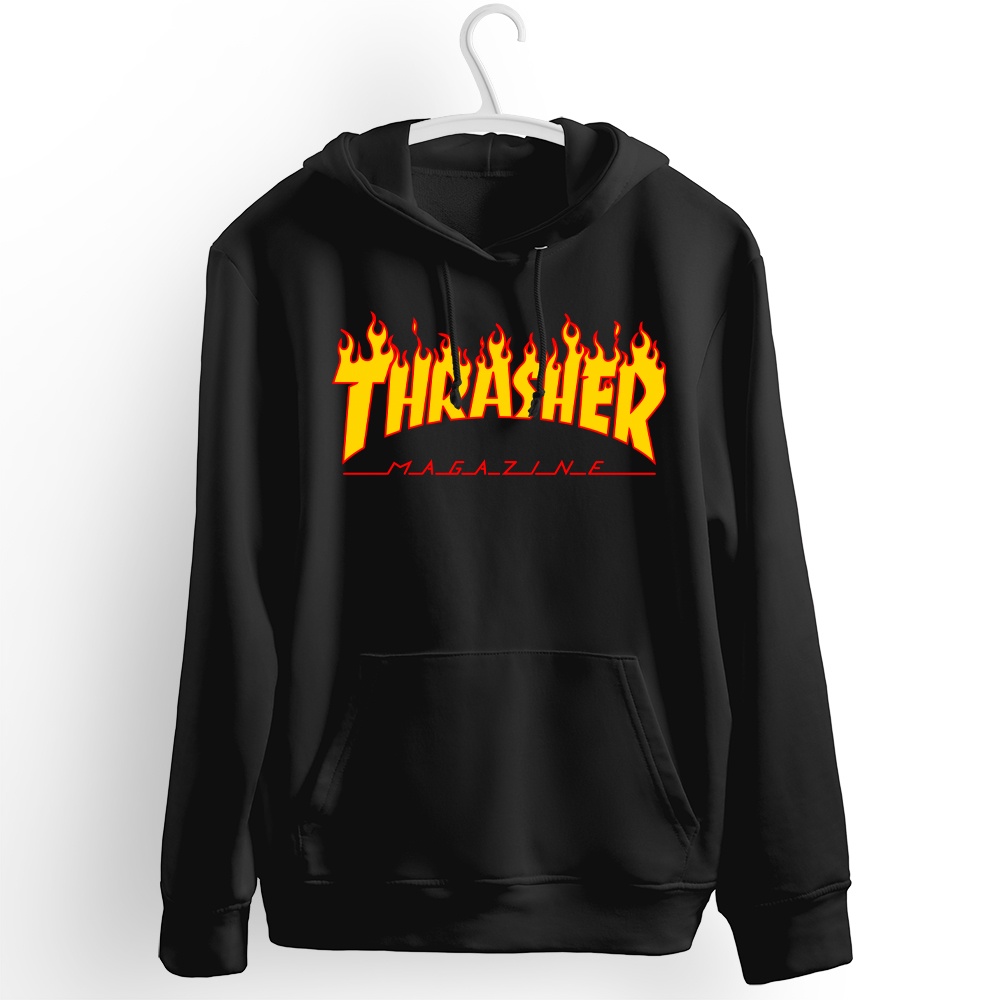 Casaco Unissex Thrasher Magazine Moletom Frio Capuz Bolso Moleton