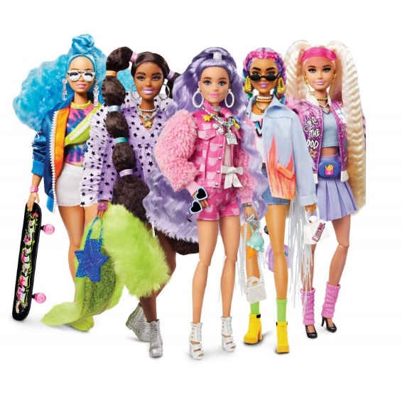 Boneca Barbie Extra Mini Roupa Xadrez Mattel - Fátima Criança