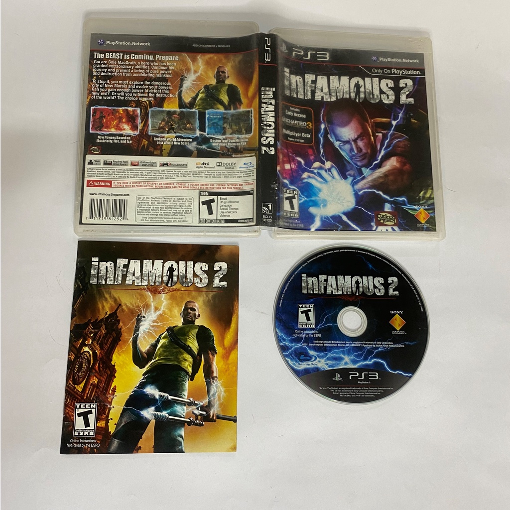 2 Jogos Ps3 Originais Infamous e Infamous 2