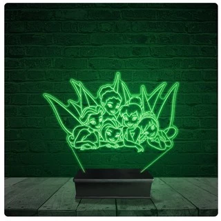 Luminária Abajur Acrílico Led - Tinker Bell