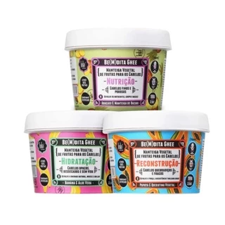 Kit Máscaras Be(m)dita Ghee Cronograma Completo 100g Lola Cosmetics