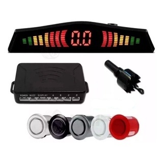 Sensor De Estacionamento Ré 4 Sensores Display Cores