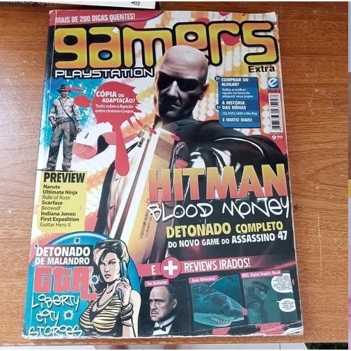 Revista Gamers Playstation - Hitman Gta Naruto Ps1 Ps2 Psp